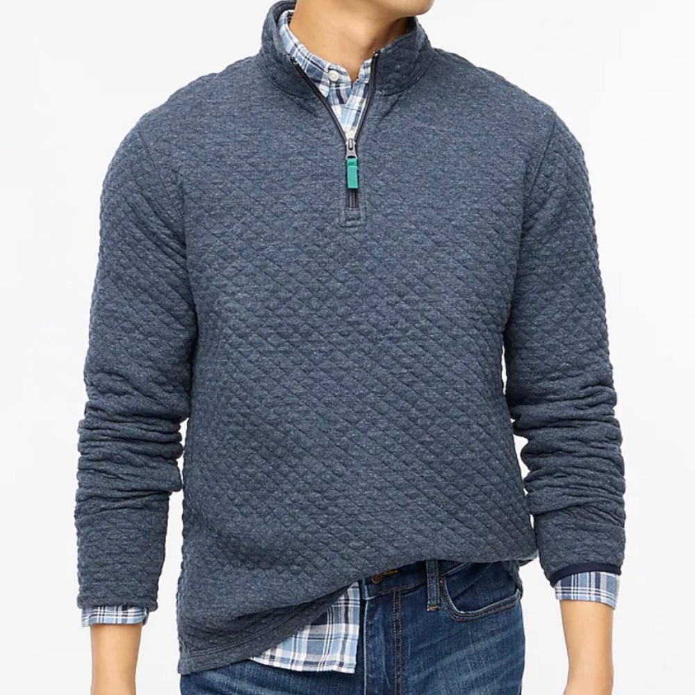 J Crew Men’s quilted half zip